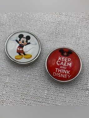 Disney - Mickey Mouse - Snap Button Charms - Set of 2